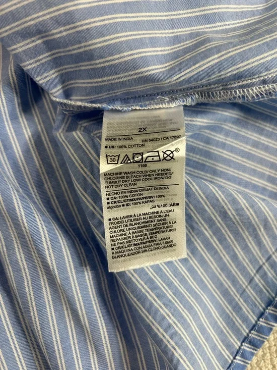 Old Navy Blue & White Striped Peplum Cami Top Size 2X - Picture 7 of 9